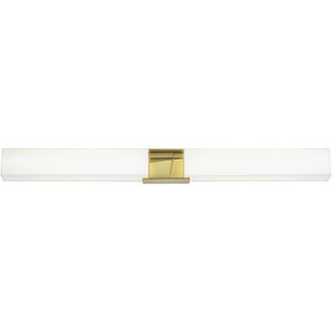 Artemis LED 36 inch Satin Brass with Matte White Vanity Light Wall Light