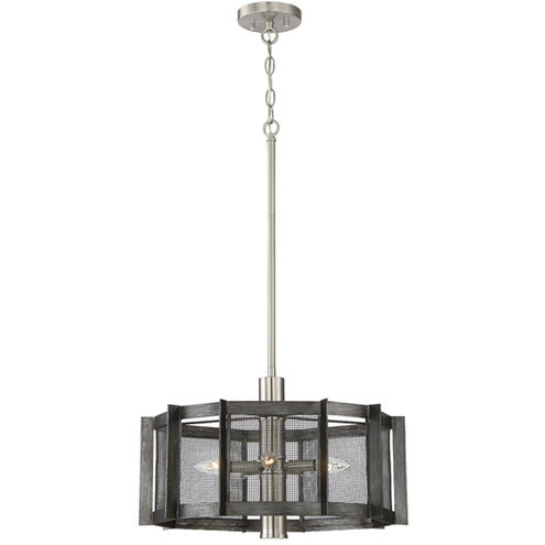 Baxter 5 Light 21.25 inch Weathered Iron Chandelier Ceiling Light