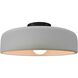 Radiance LED 13 inch Matte White and Matte Black Semi Flush Ceiling Light