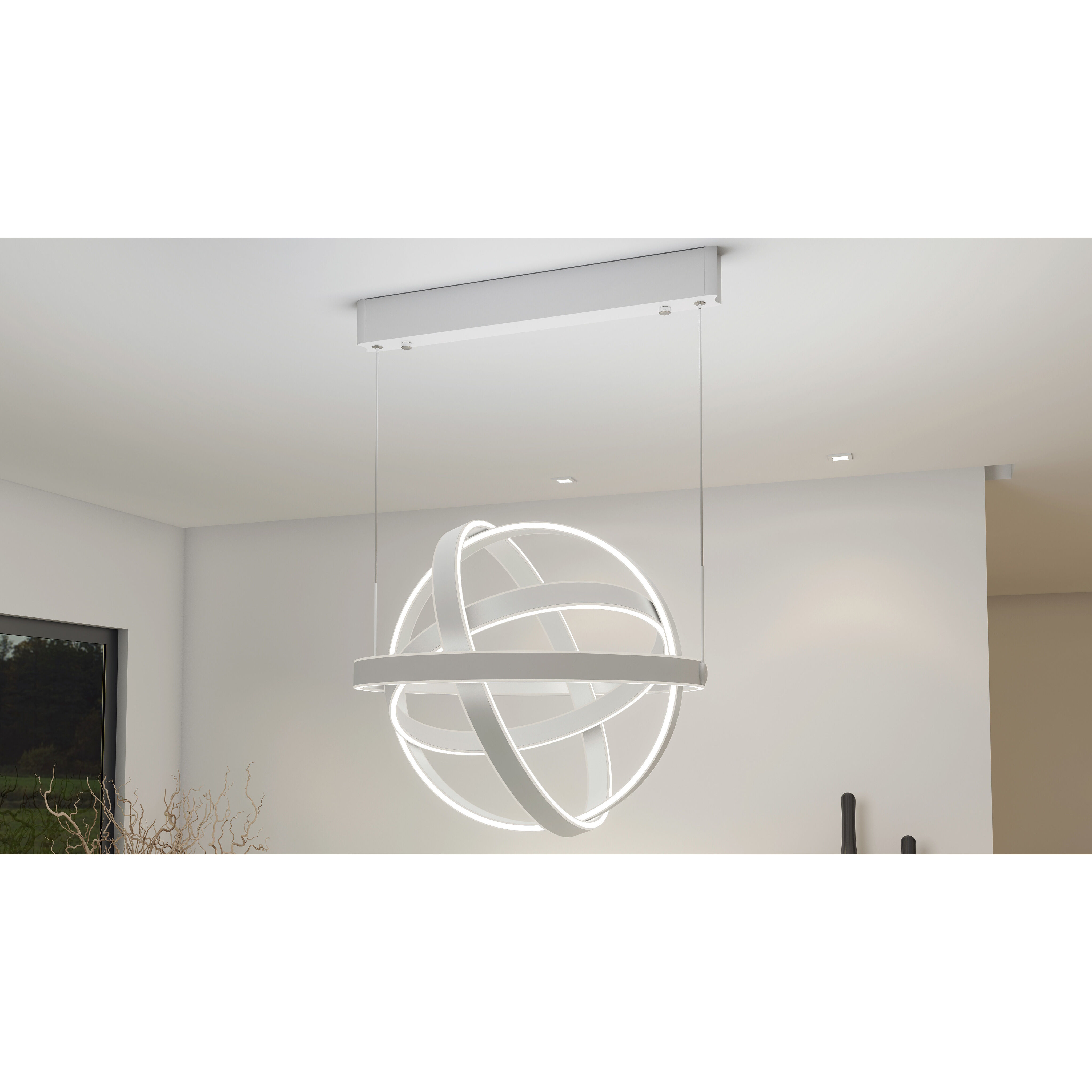Gyro LED LED 25.75 inch Matte White Single Pendant Ceiling Light