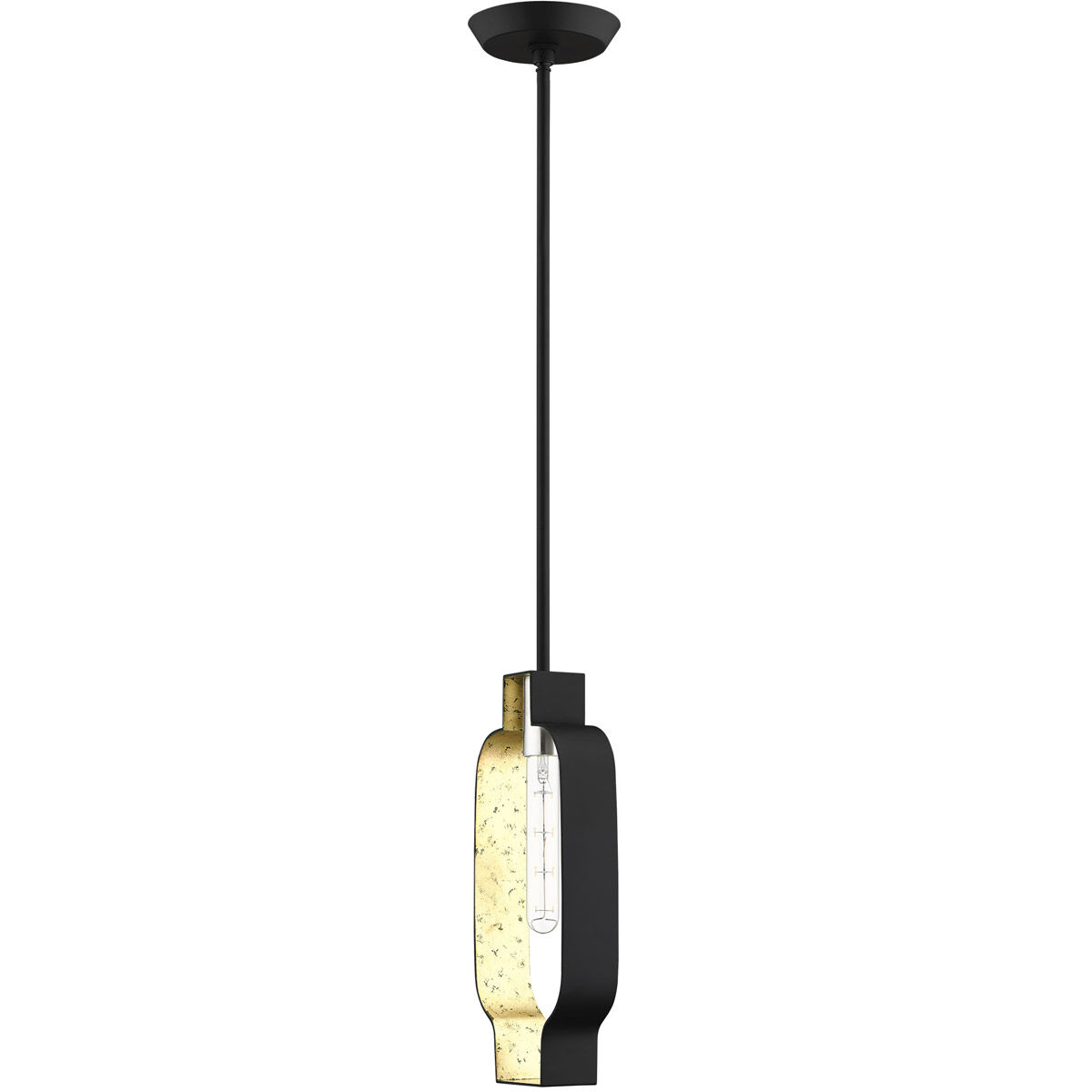 Meadowbrook 1 Light 7 inch Black with Brushed Nickel Accents Pendant Ceiling Light