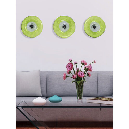 Pollena Green Art Glass Wall Decor