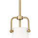 Haverhill 1 Light 14 inch Brushed Brass Pendant Ceiling Light in Matte White Glass