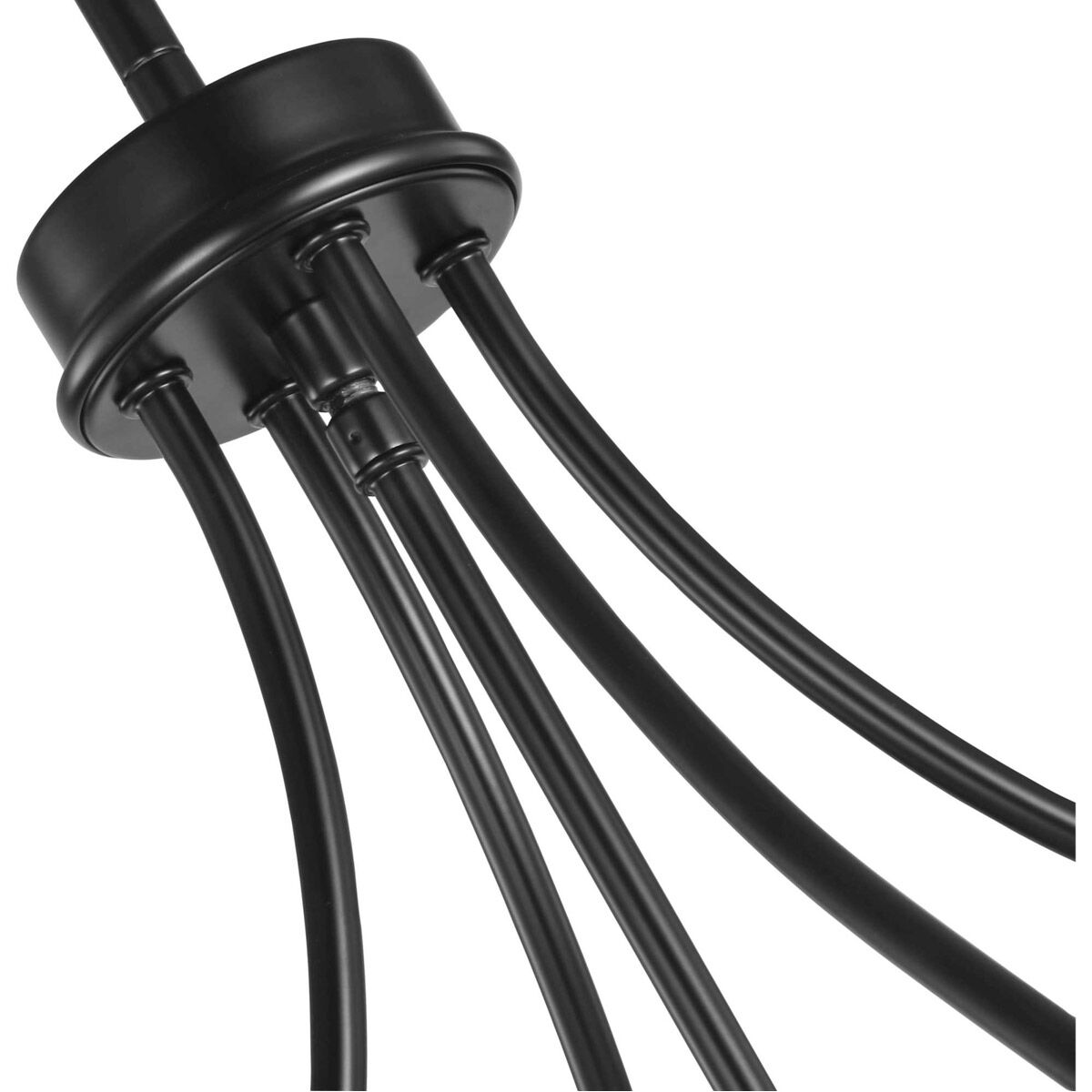 Bonita 4 Light 23 inch Matte Black Foyer Chandelier Ceiling Light, Design Series