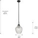 Adeline 1 Light 8.5 inch Matte Black Pendant Ceiling Light