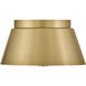 Tess 2 Light 10.5 inch Lacquered Brass Flush Mount Ceiling Light