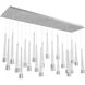 Quill LED 8.88 inch Chrome Multi-Light Pendant Ceiling Light, dweLED