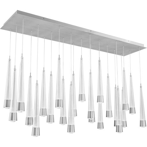 Quill LED 8.88 inch Chrome Multi-Light Pendant Ceiling Light, dweLED