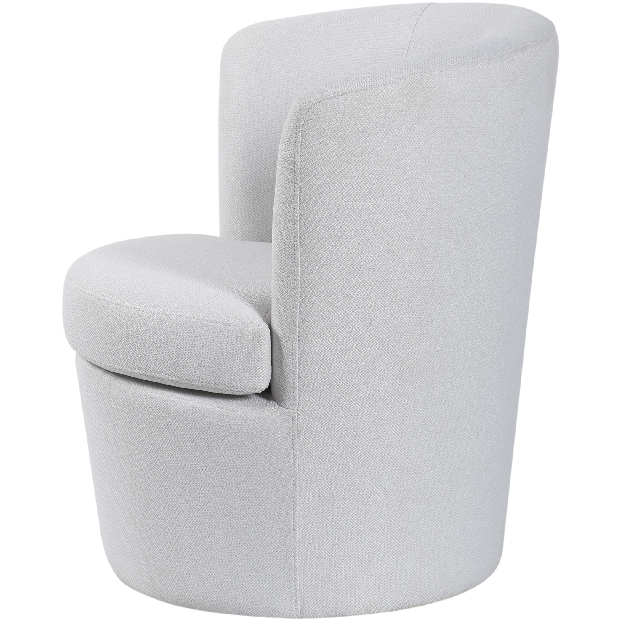 Cameron White Boucle and Black Chair