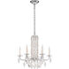 Siena 6 Light 24.5 inch Antique Silver Chandelier Ceiling Light in Heritage, No Spikes