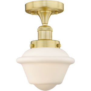 Oxford 1 Light 6.5 inch Satin Gold Semi-Flush Mount Ceiling Light