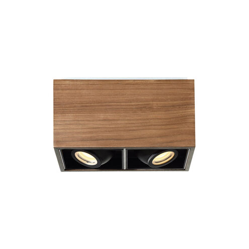 Box LED 6 inch Dark Walnut Flush Mount Ceiling Light in 11in.