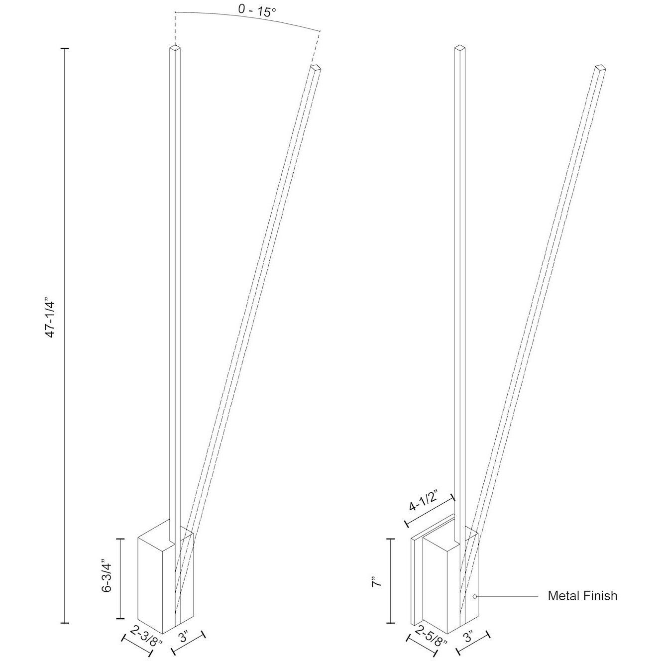 Lever Wall Sconce Wall Light in White