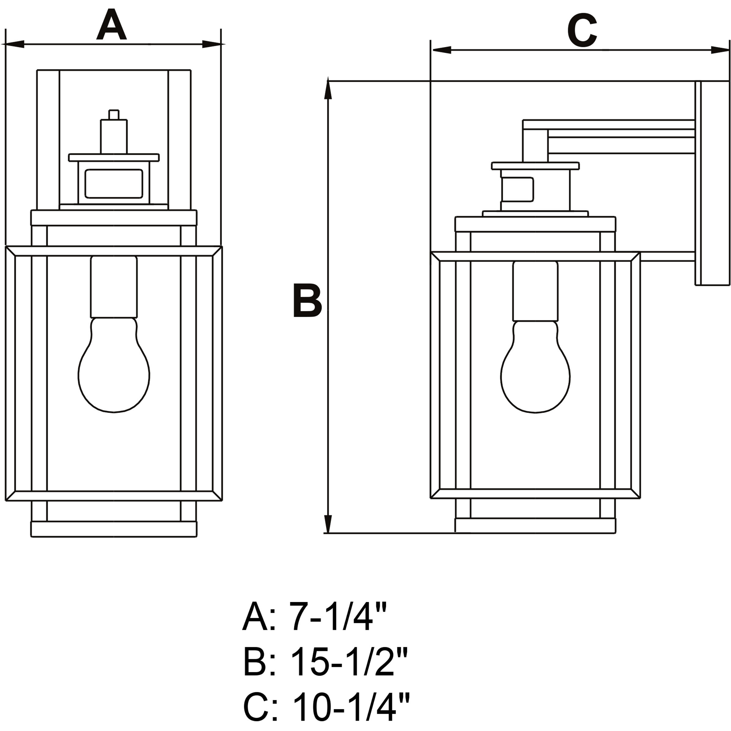 Hyde Park Espresso Bronze Outdoor Motion Sensor, Dualux