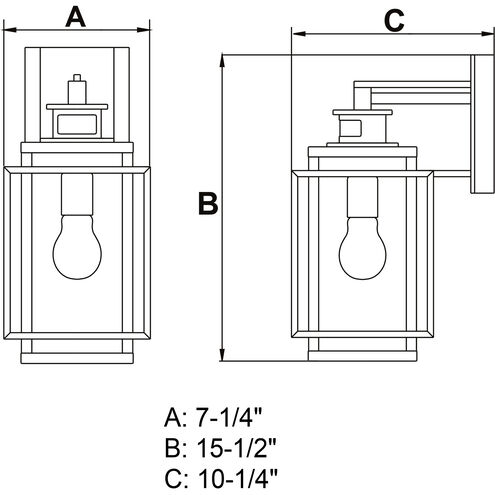 Hyde Park Espresso Bronze Outdoor Motion Sensor, Dualux