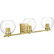 Juelz 3 Light 24 inch Brass Bath Sconce Wall Light