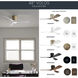 Volos 48 inch Satin Natural Bronze with Walnut Blades Ceiling Fan