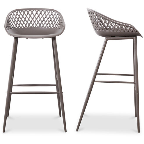 Piazza 37 inch Grey Outdoor Barstool