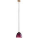Caterina 1 Light 7.75 inch Purple and Gold Single Pendant Ceiling Light