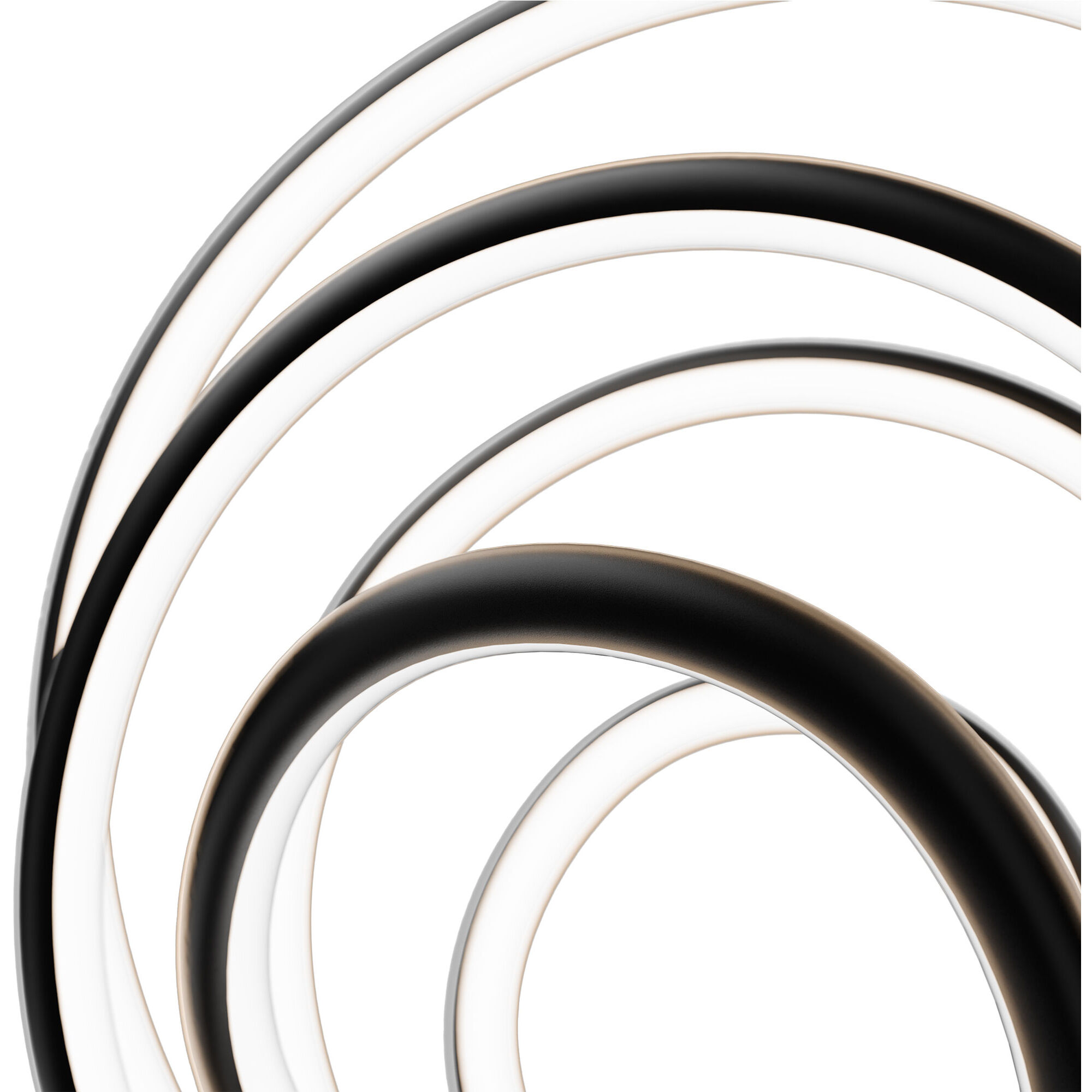 Hoopla LED 7.78 inch Black Pendant Ceiling Light in 2700K, dweLED