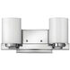 Miley 2 Light 13 inch Chrome Vanity Light Wall Light in Cased Opal