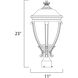 Camden VX 3 Light 23 inch Black Outdoor Pole/Post Mount