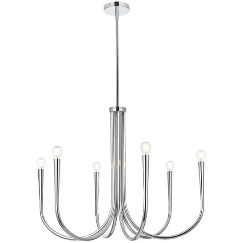 Layne 6 Light 30 inch Chrome Chandelier Ceiling Light