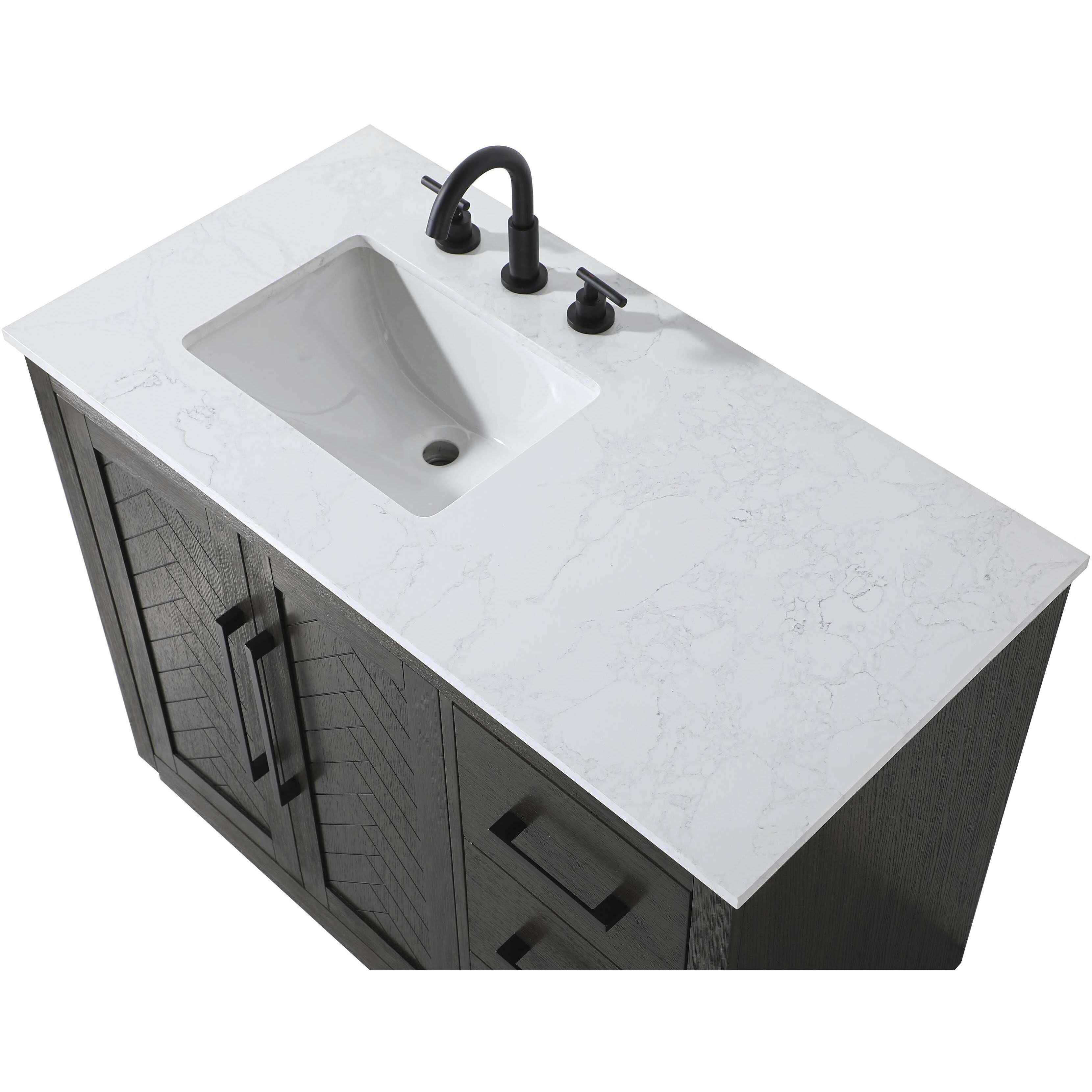 Chase 42 X 34 inch Chocolate Oak Bathroom Vanity Cabinet