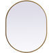 Asha 30 X 24 inch Brass Mirror in 24 x 30