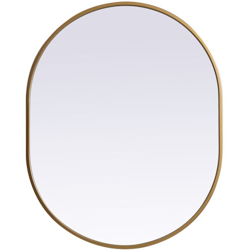 Asha 30 X 24 inch Brass Mirror in 24 x 30