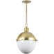 Otis 1 Light 10.25 inch Natural Brass Pendant Ceiling Light, Medium