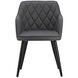 Quilted Back Black Dining Chair in Gray