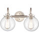 Olivia 2 Light 17 inch Satin Nickel Bath Vanity Light Wall Light