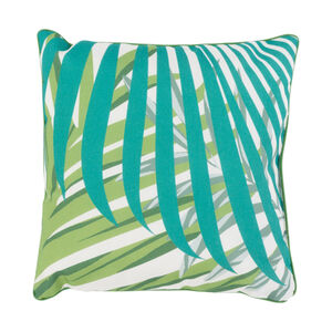 Seaside 16 X 16 inch Emerald/Grass Green/Black Pillow Cover