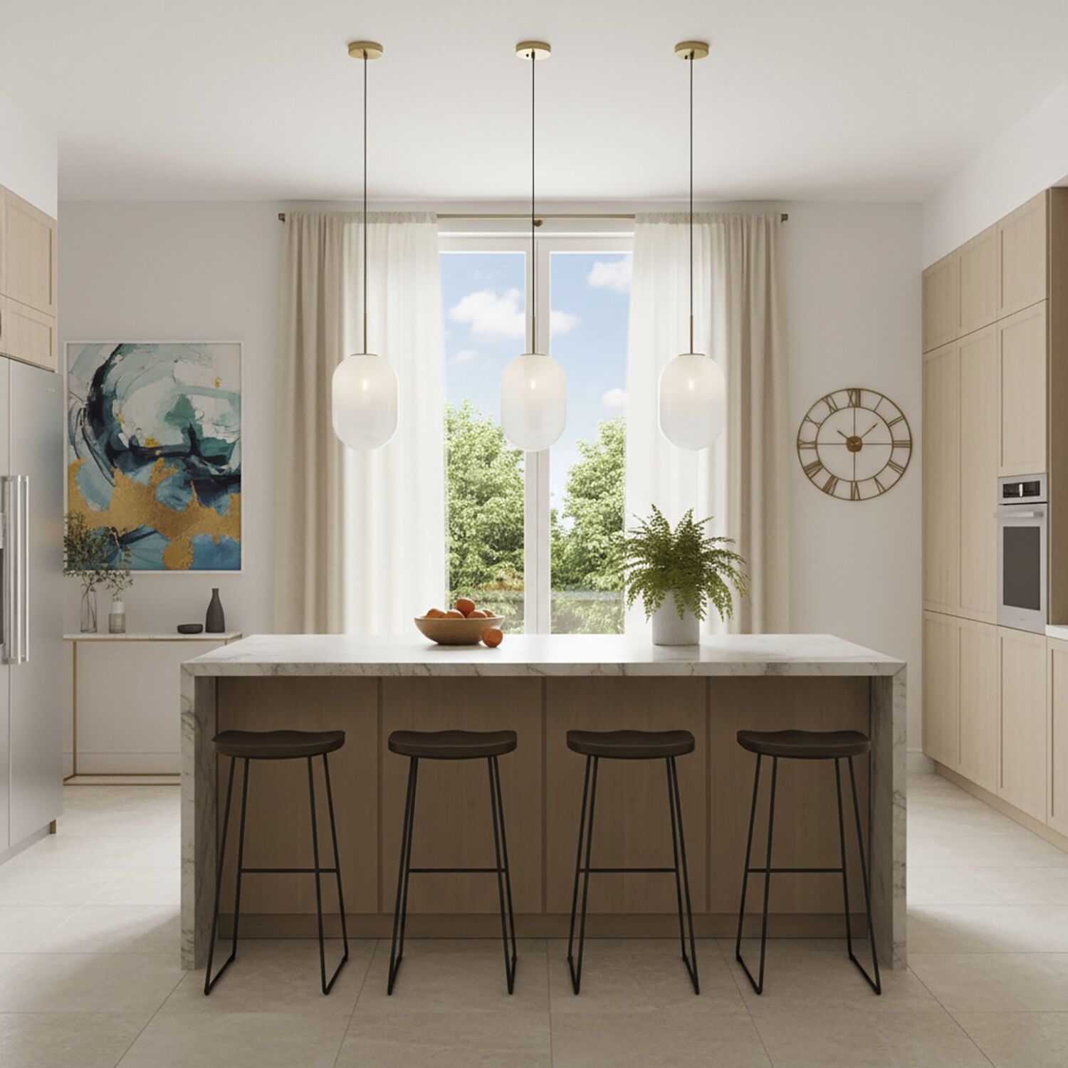 Vita LED 9.4 inch Brass Pendant Ceiling Light