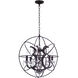 Campechia 6 Light 22 inch Brown Up Chandelier Ceiling Light