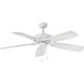 Grove 56 inch Chalk White with Chalk White / Weathered Wood Blades Ceiling Fan