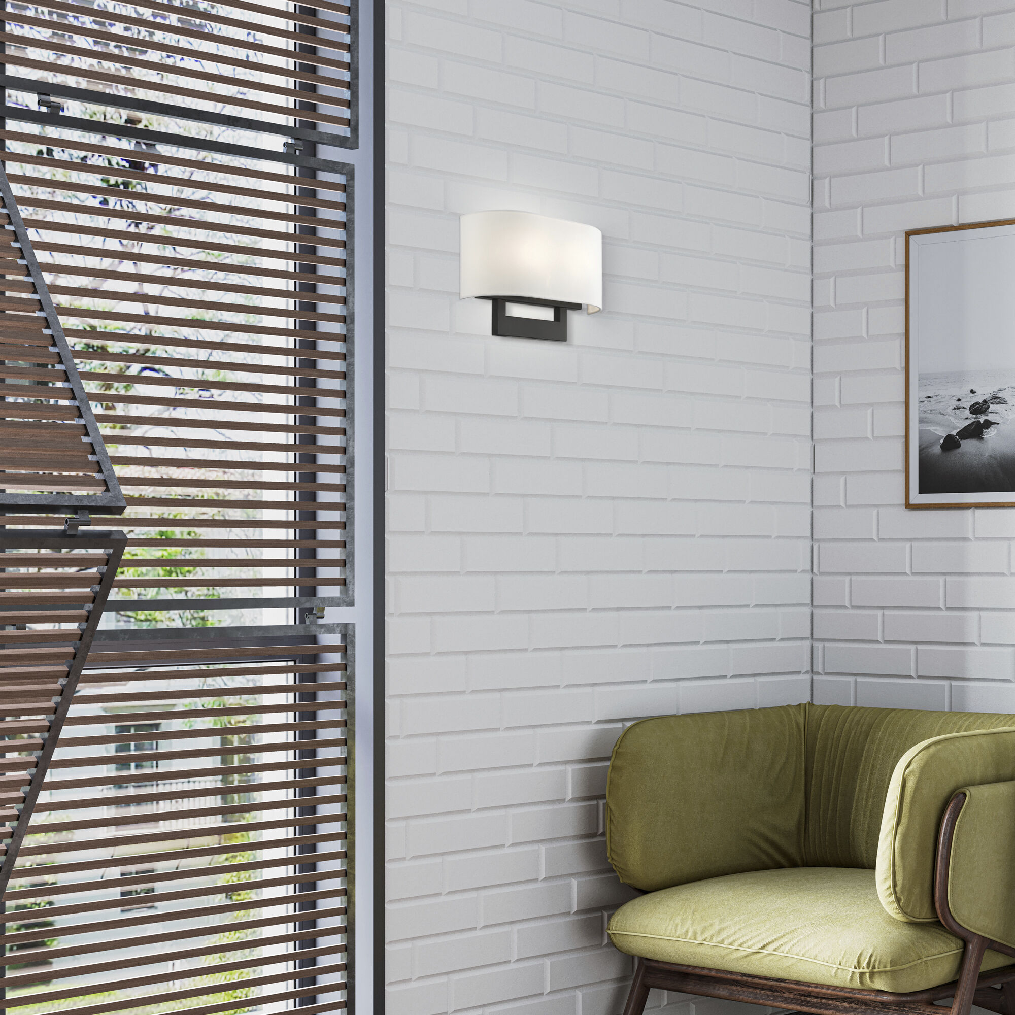 Allison Wall Sconce Wall Light in Black, Medium