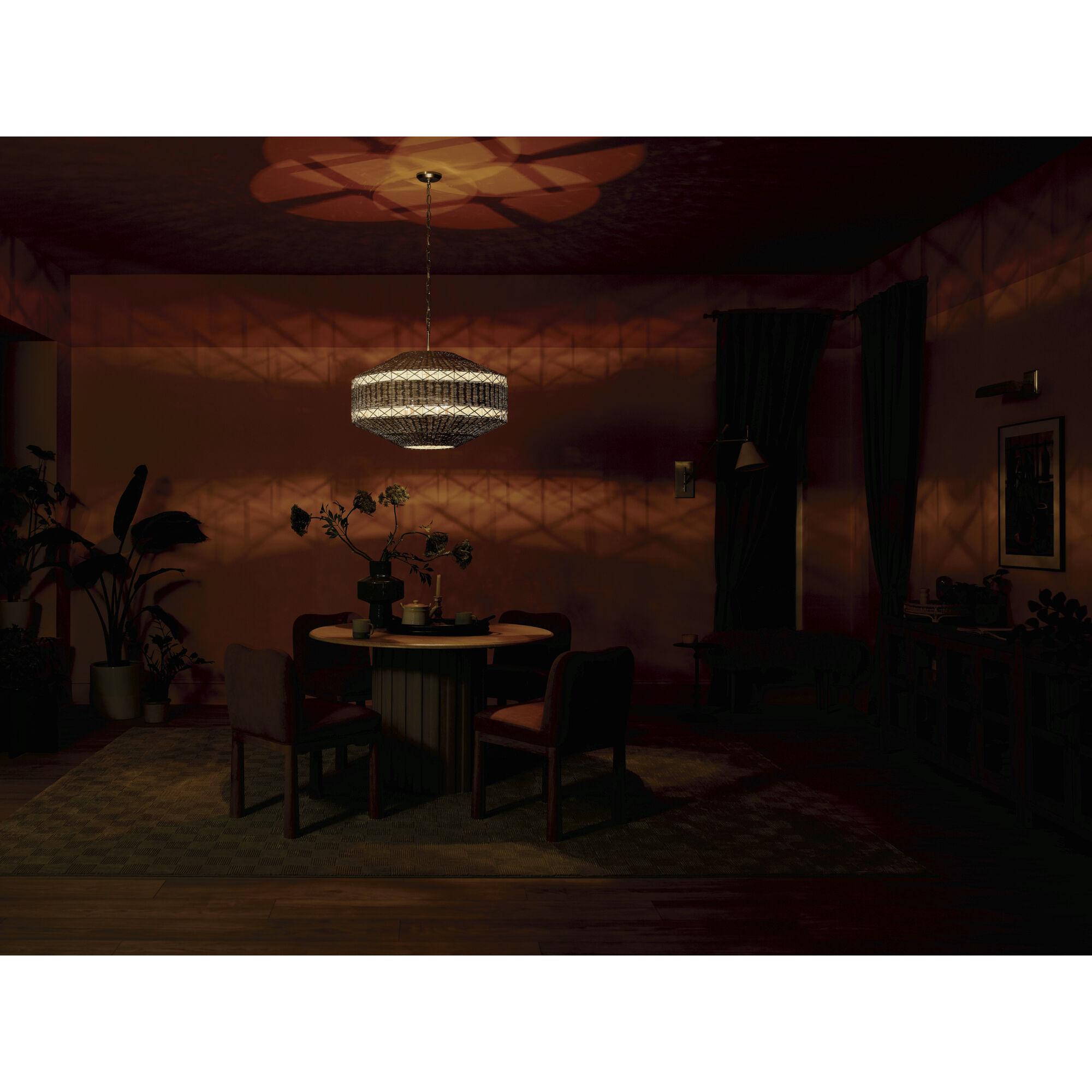 Lulo 4 Light Champagne Bronze Pendant Ceiling Light