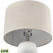 Colby 22 inch 9.00 watt Dry White with Clear Table Lamp Portable Light