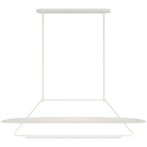 Kelly Wearstler Teline LED 54 inch Matte White Oval Linear Pendant Ceiling Light