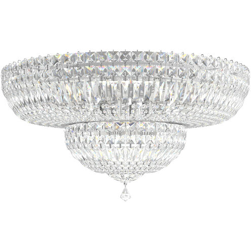 Petit Crystal Deluxe 13 Light Polished Silver Flush Mount Ceiling Light in Radiance