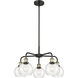Athens 5 Light 24 inch Black Antique Brass Chandelier Ceiling Light in Clear