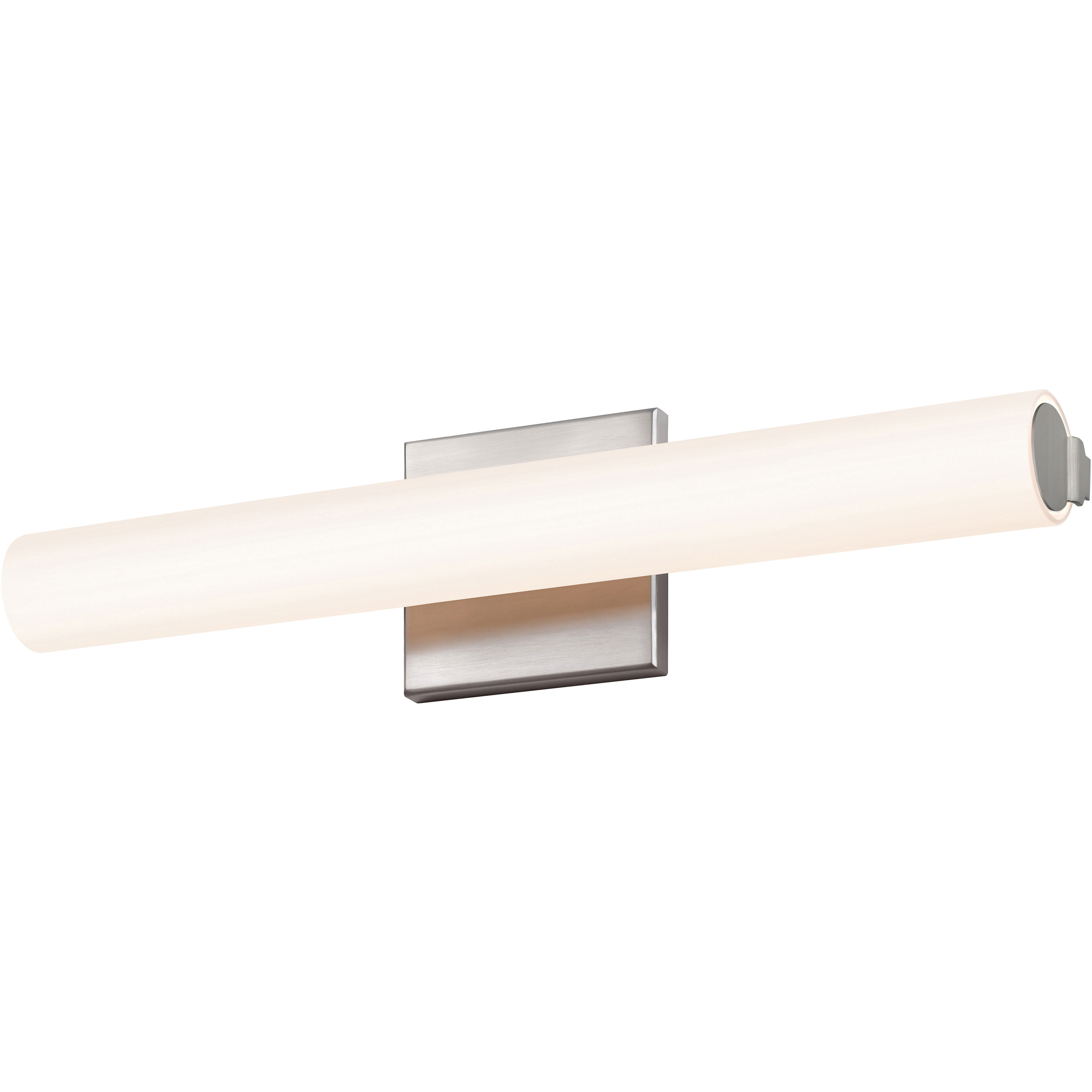 Tubo Slim LED 18 inch Satin Nickel Bath Bar Wall Light with Flat Trim