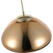 Reflection 1 Light 11 inch Gold Pendant Ceiling Light