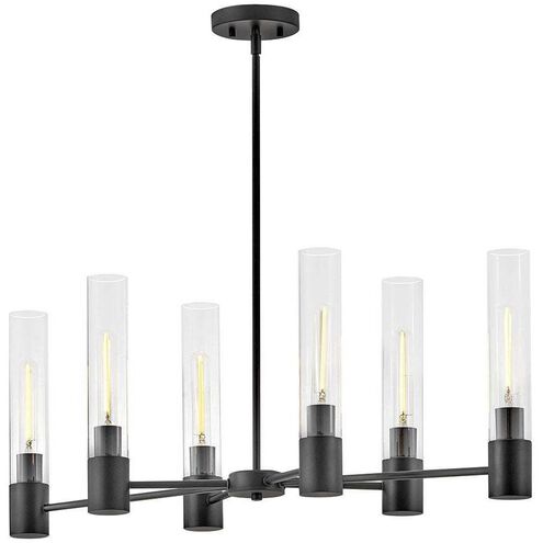 Shea 6 Light 34 inch Black Chandelier Ceiling Light