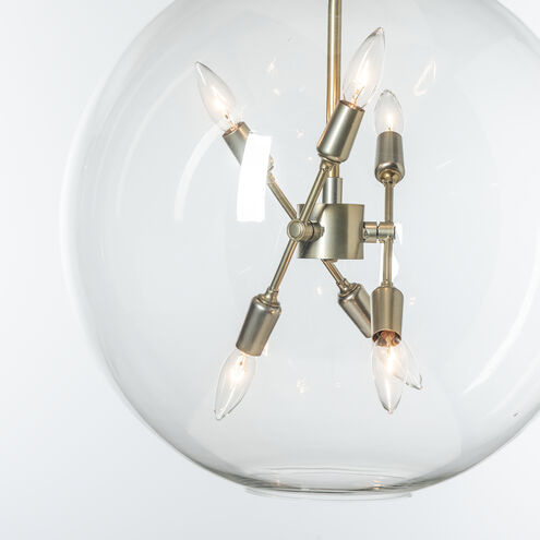 Sfera 6 Light 20 inch Modern Brass Pendant Ceiling Light