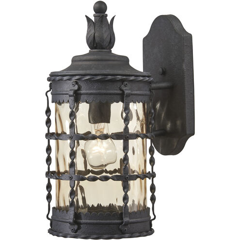 Mallorca 1 Light 16 inch Spanish Iron Outdoor Wall Mount, Great Outdoors