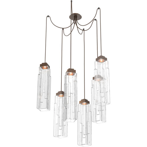 Ledgestone LED 13.5 inch Burnished Bronze Swag Multi-Pendant Ceiling Light in 2700K LED