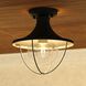 Dunlap 1 Light 10 inch Textured Black Outdoor Flush Mount
